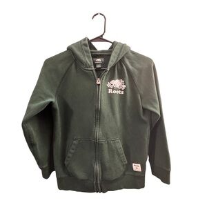 Roots Green Zip-Up Hoodie Sweatshirt

#1211